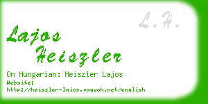 lajos heiszler business card
